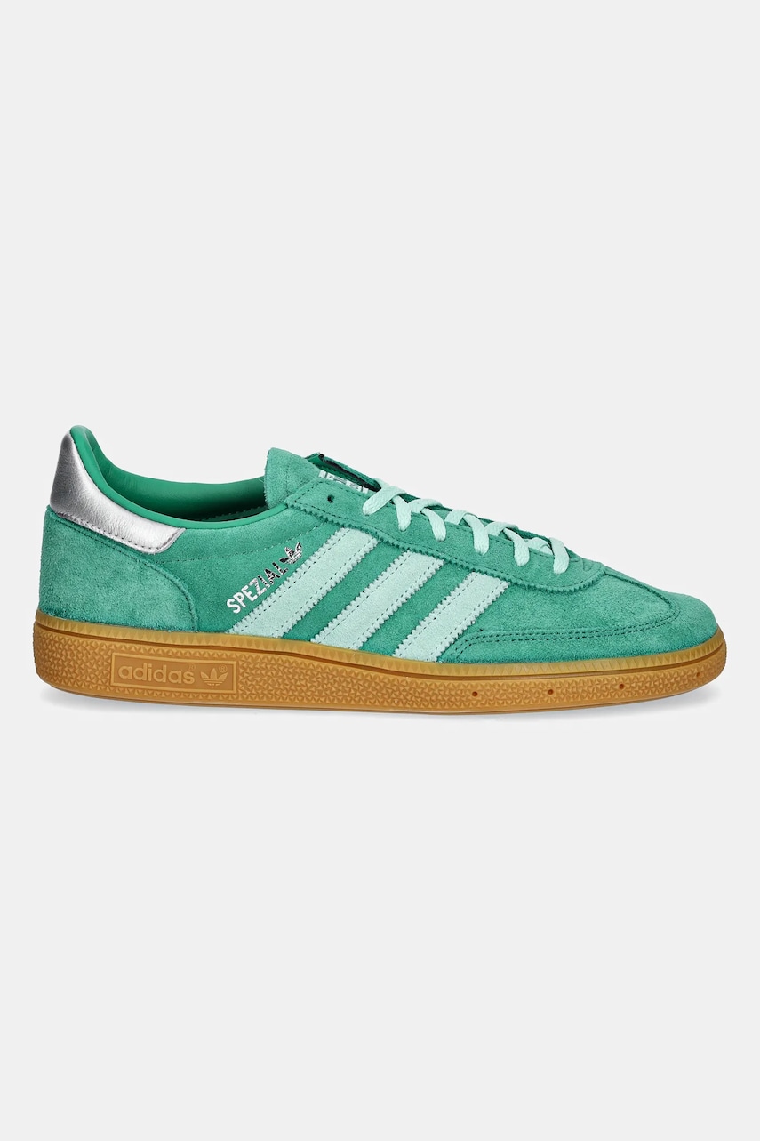 Замшеві кросівки adidas Originals Handball Spezial ST W колір зелений JS2908