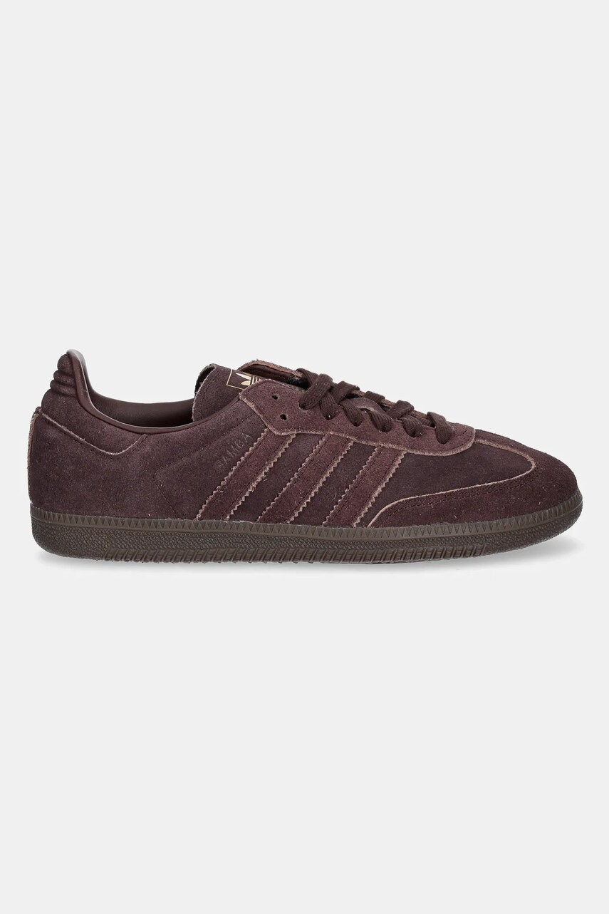 Замшеві кросівки adidas Originals Samba OG колір коричневий JI3211