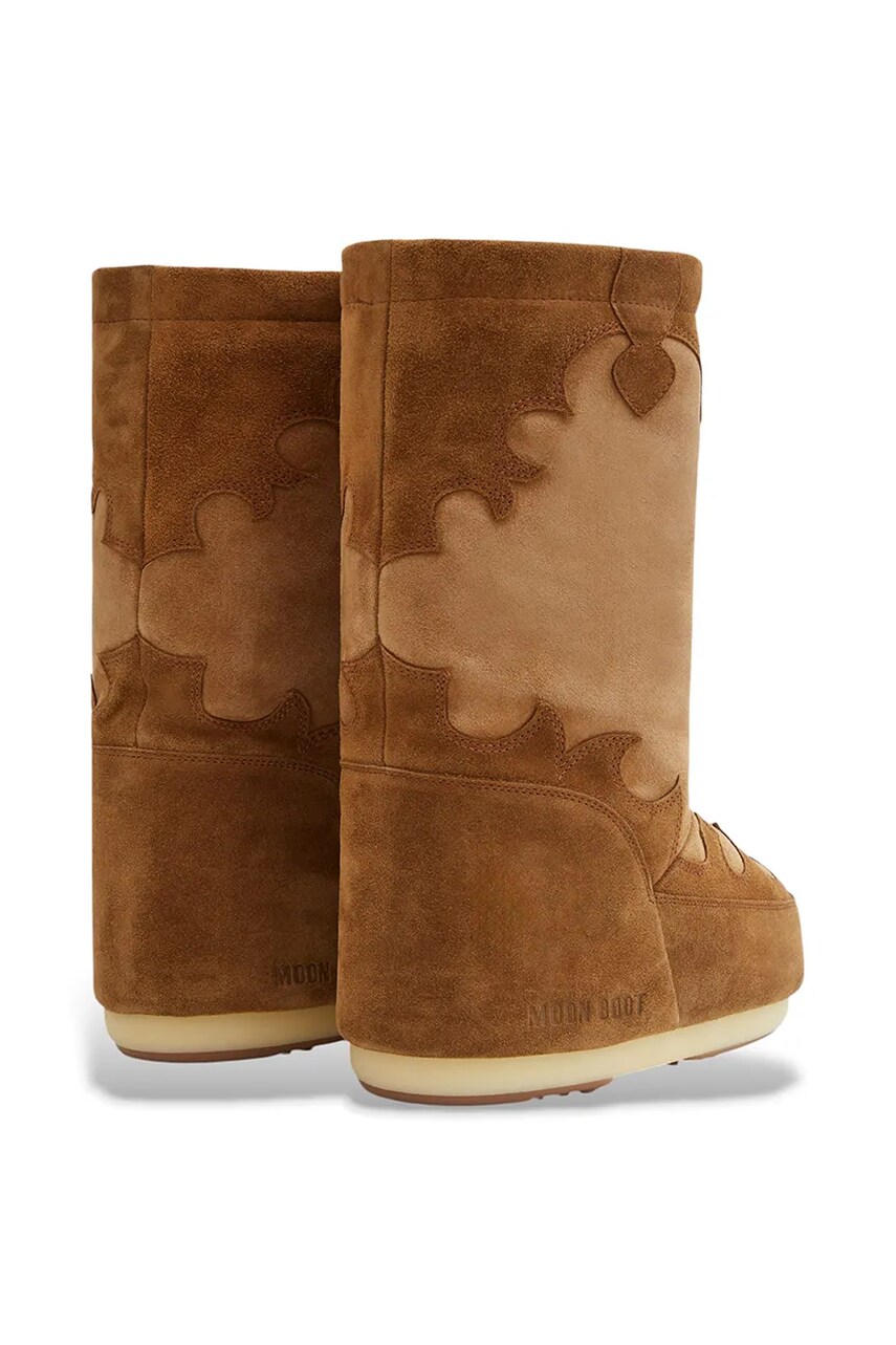 Замшеві чоботи Moon Boot MB ICON SUEDE EMROIDERY колір коричневий 80D1402990 M008