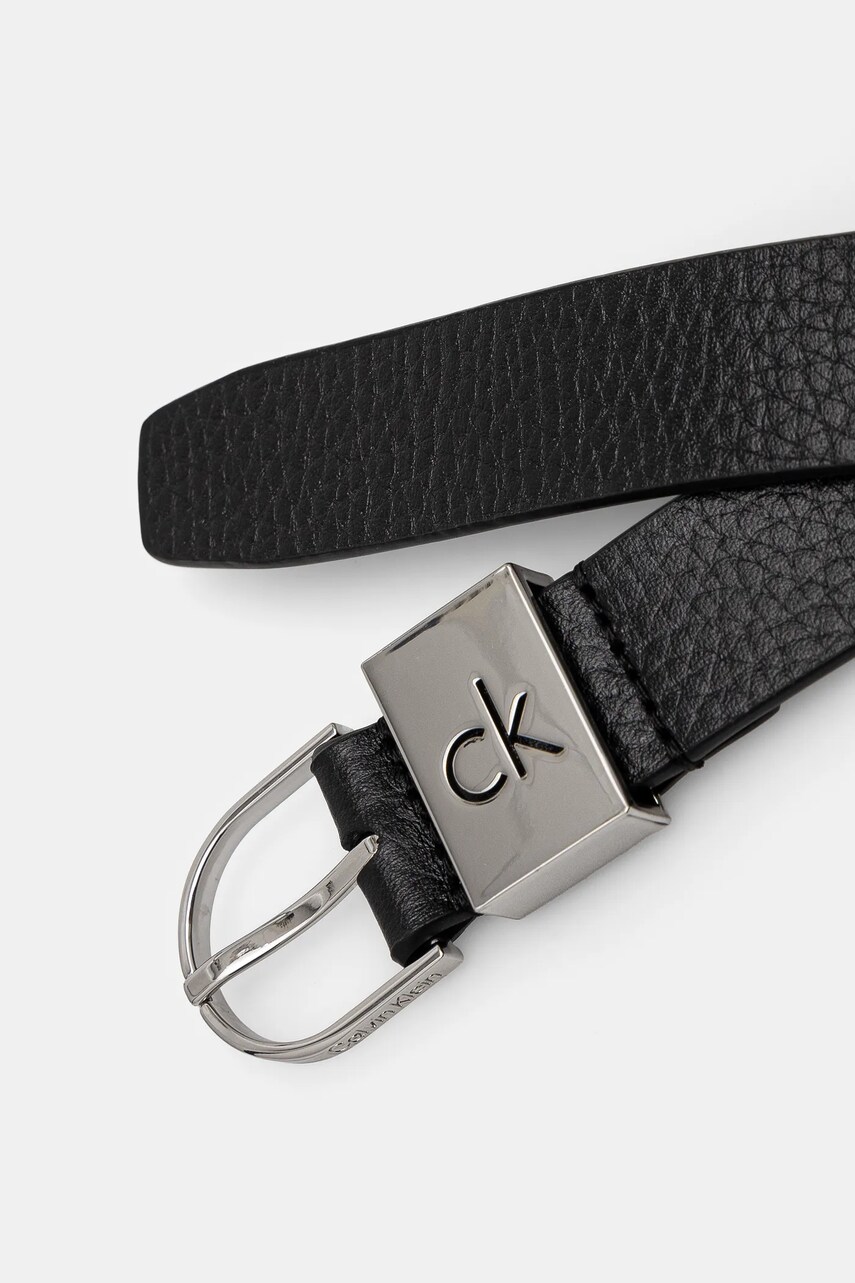 Шкіряний ремінь Calvin Klein жіночий колір чорний K60K612856