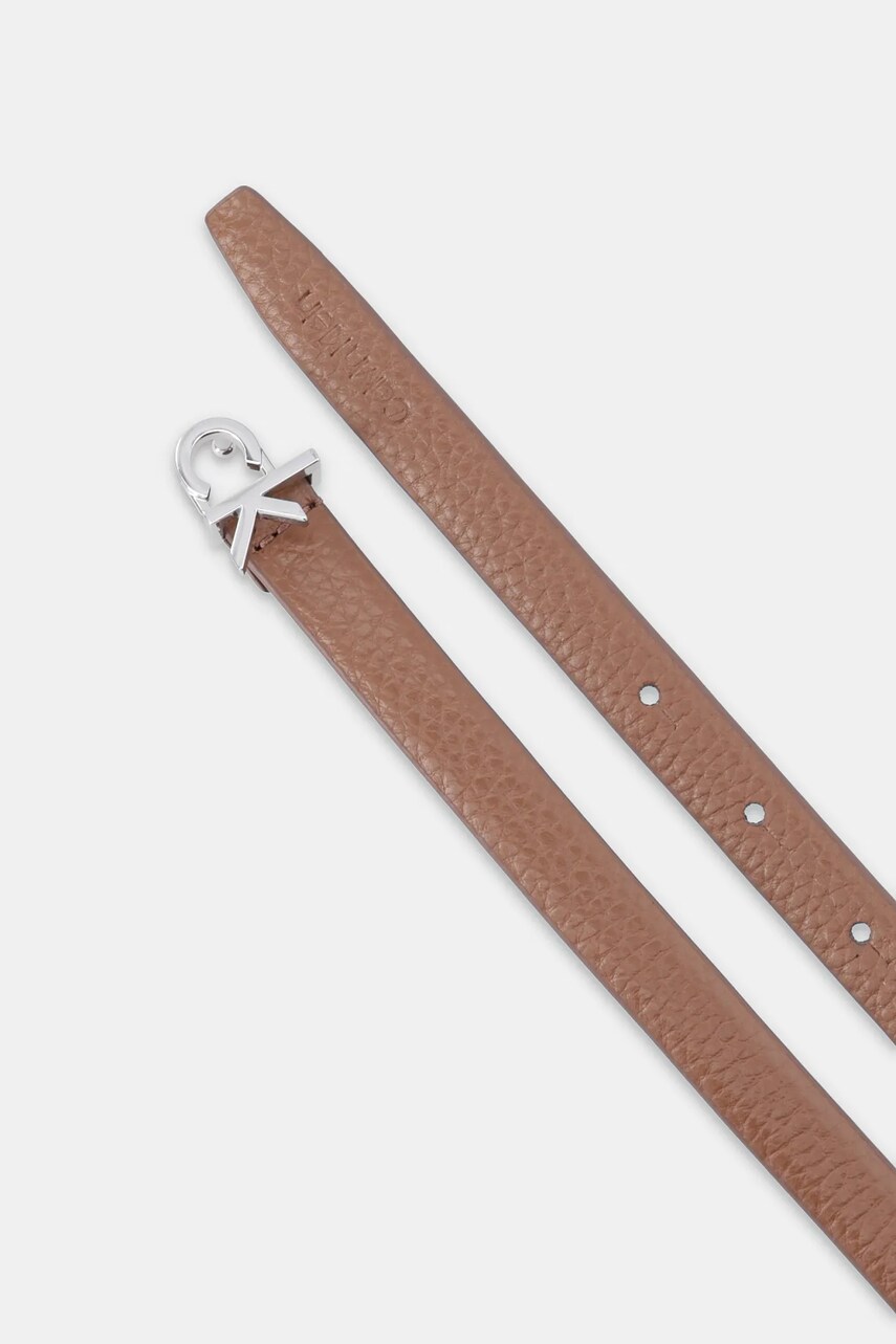 Шкіряний ремінь Calvin Klein жіночий колір коричневий K60K612858