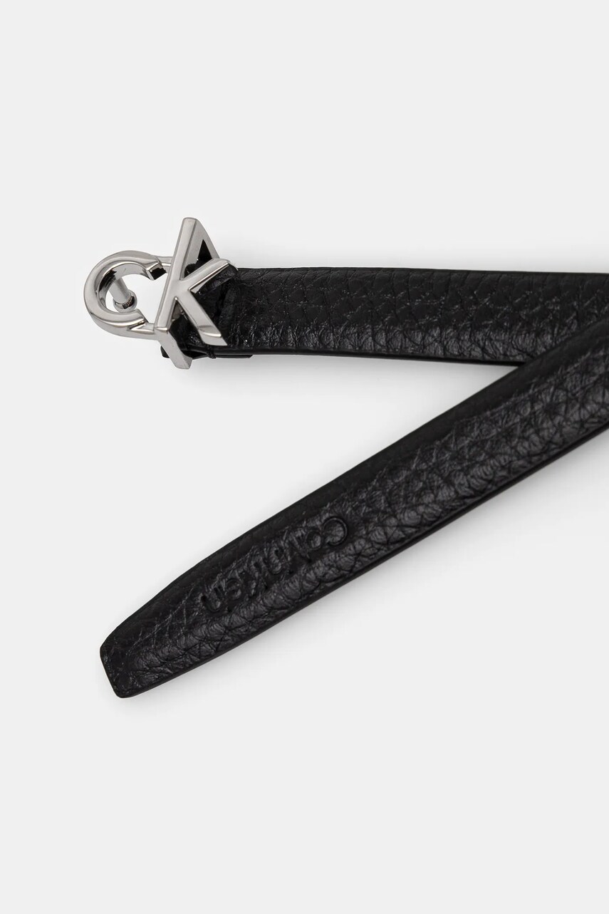 Шкіряний ремінь Calvin Klein жіночий колір чорний K60K612858