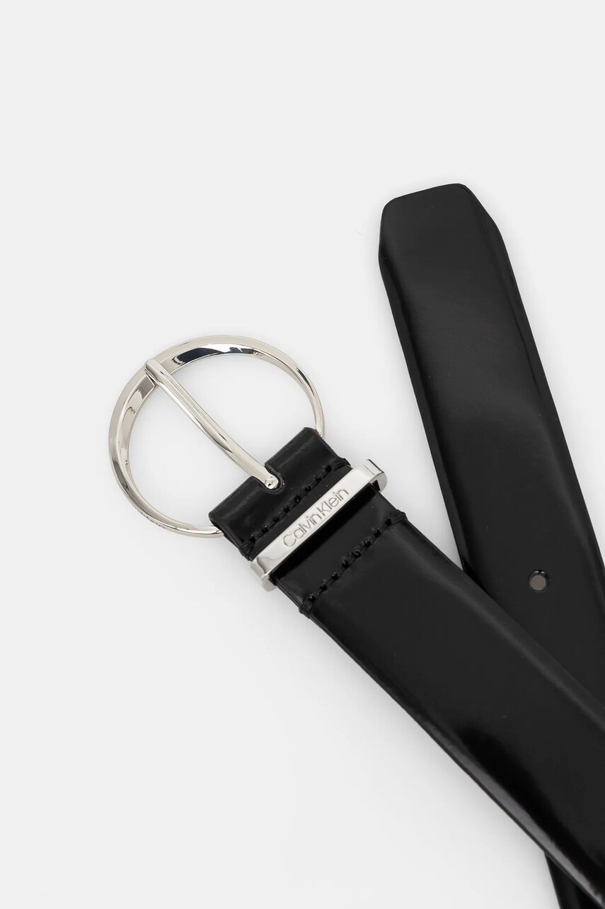 Шкіряний ремінь Calvin Klein жіночий колір чорний K60K612862