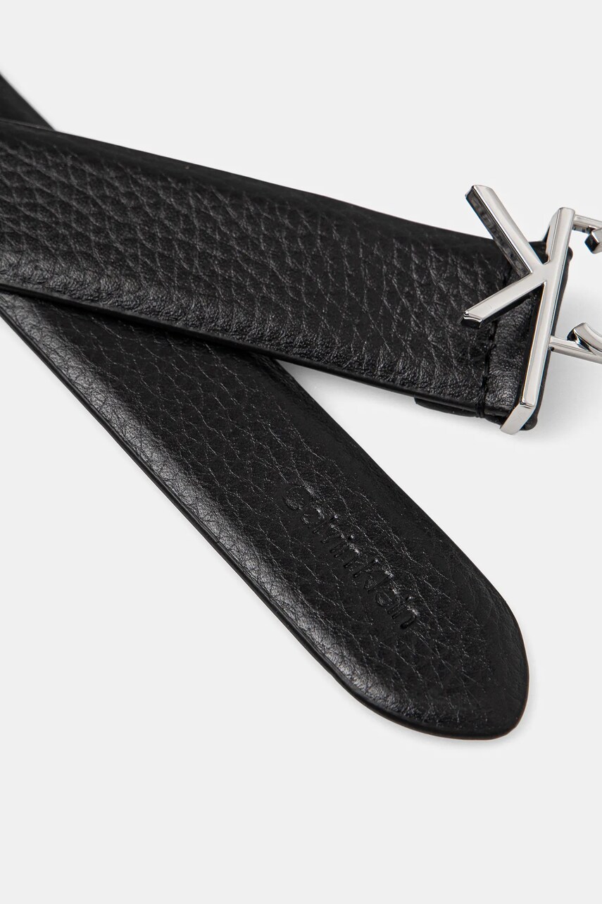 Шкіряний ремінь Calvin Klein жіночий колір чорний K60K613073