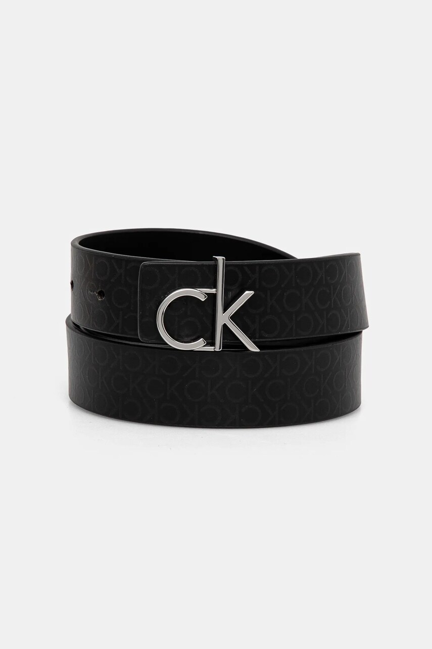 Шкіряний ремінь Calvin Klein жіночий колір чорний K60K613074