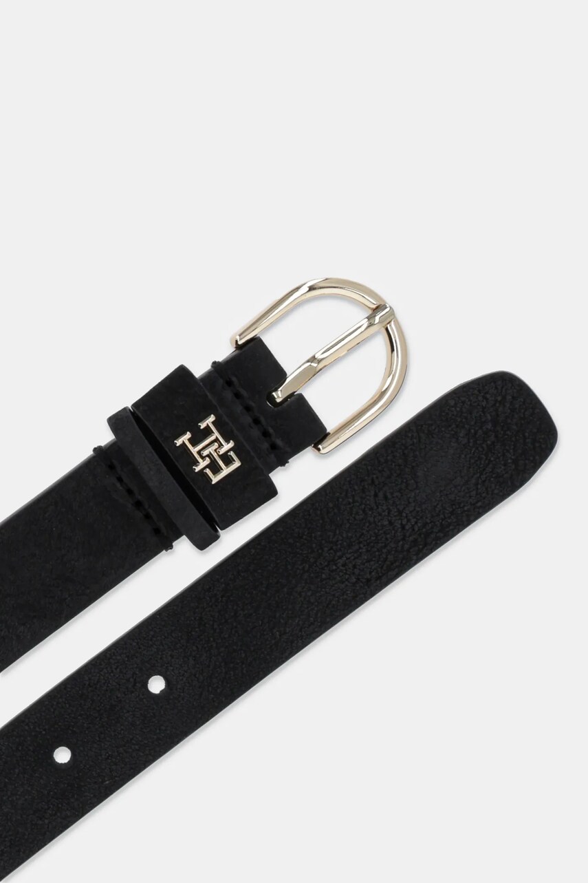 Шкіряний ремінь Tommy Hilfiger жіночий колір чорний AW0AW16838