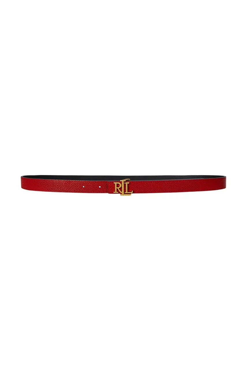 Шкіряний ремінь Lauren Ralph Lauren жіночий колір чорний 412959135