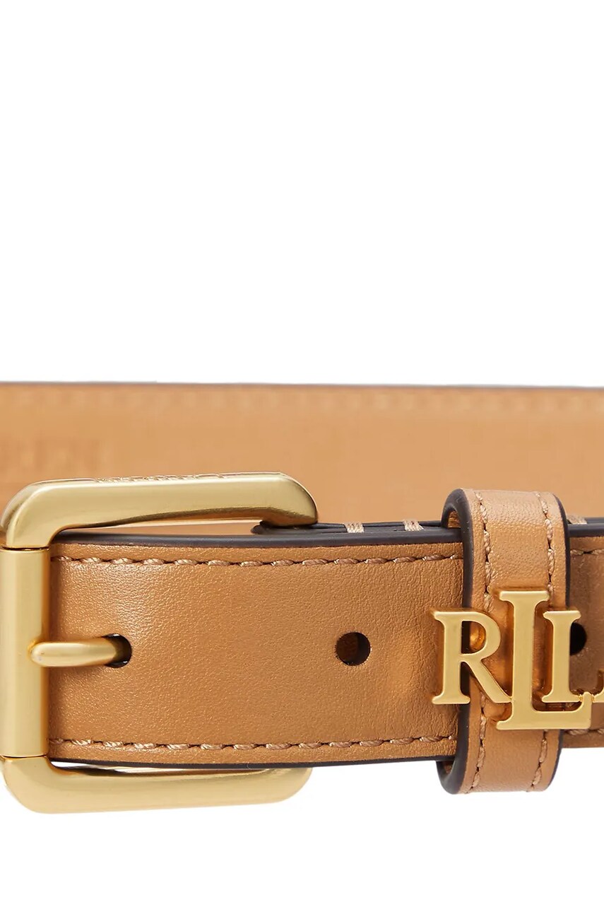 Шкіряний ремінь Lauren Ralph Lauren жіночий колір бежевий 412968763