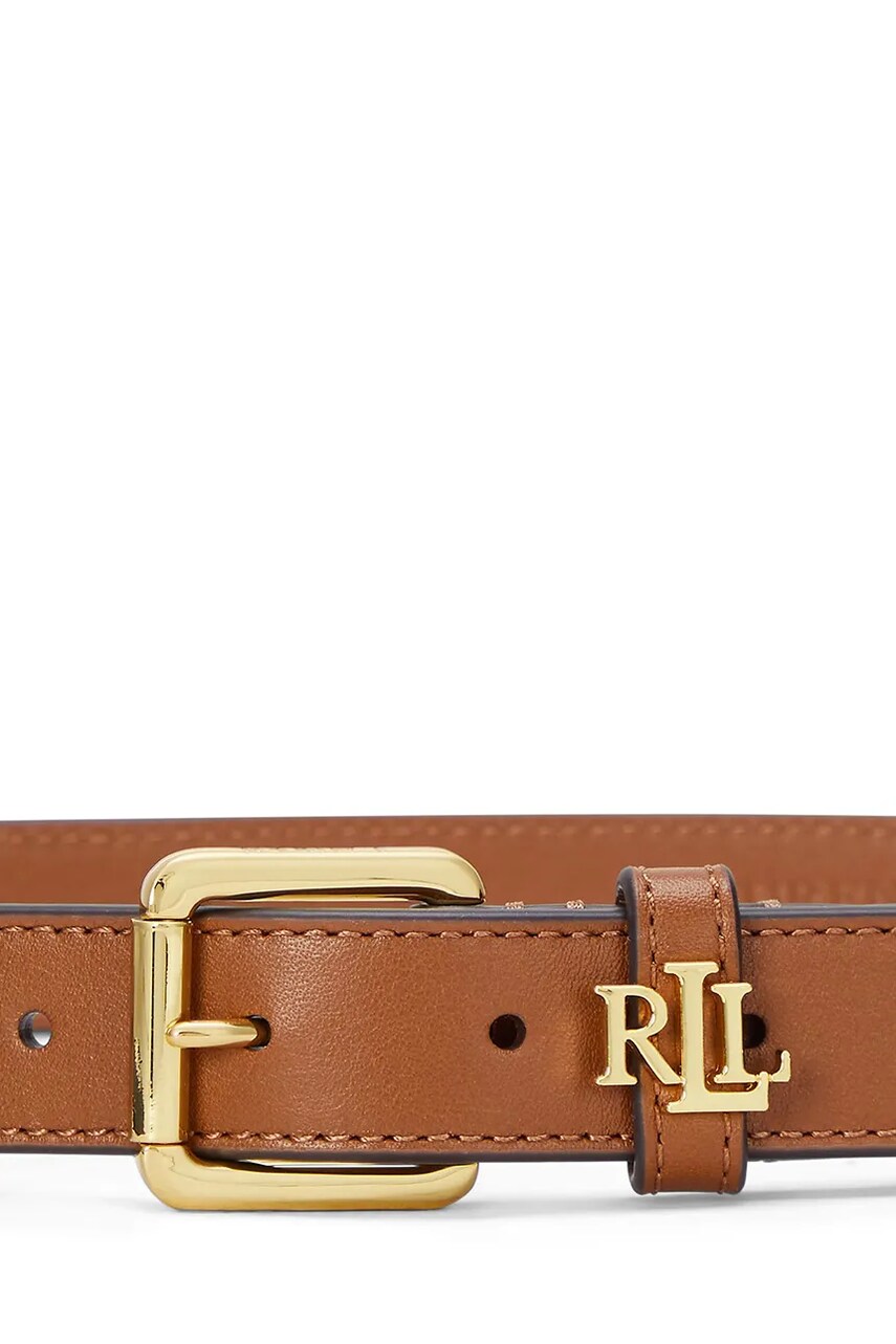 Шкіряний ремінь Lauren Ralph Lauren жіночий колір коричневий 412968763