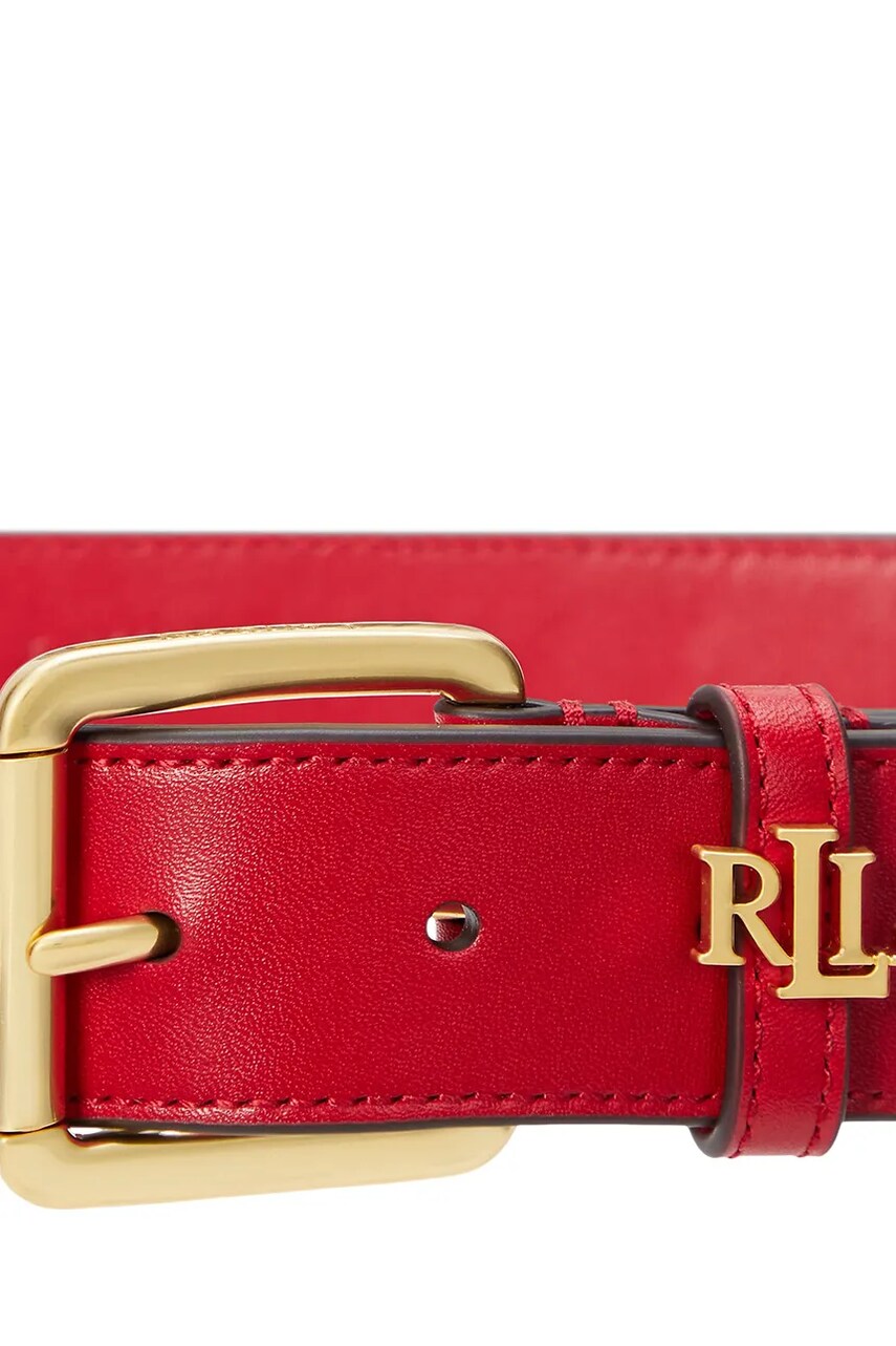Шкіряний ремінь Lauren Ralph Lauren жіночий колір червоний 412968765