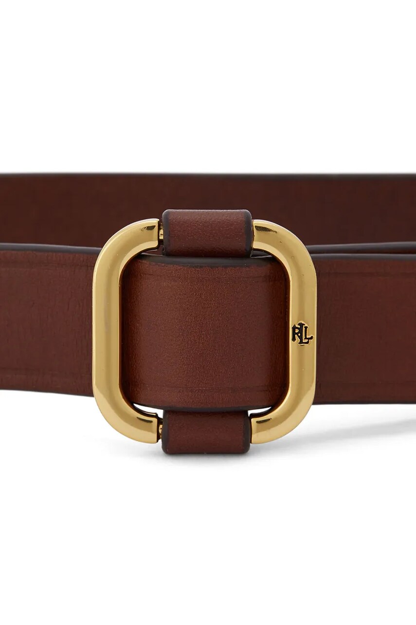 Шкіряний ремінь Lauren Ralph Lauren жіночий колір коричневий 412758842