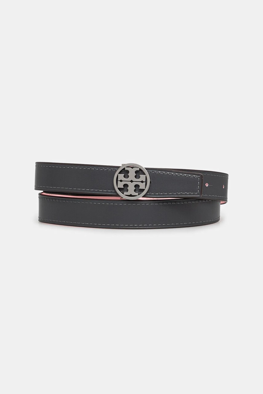 Двосторонній шкіряний ремінь Tory Burch Miller Smooth Reversible жіночий колір рожевий 159072-650