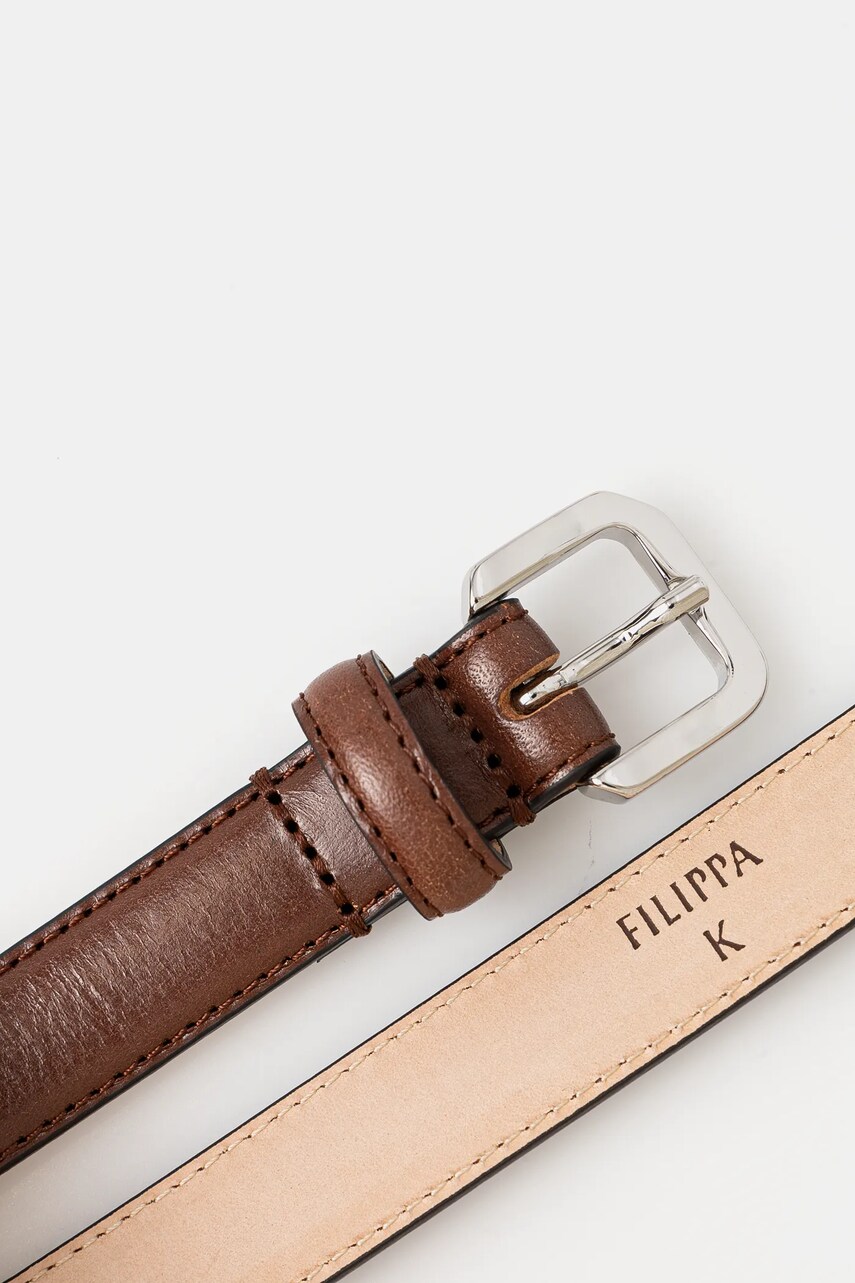 Шкіряний ремінь Filippa K жіночий колір коричневий 30059
