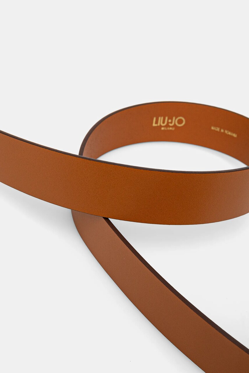 Шкіряний ремінь Liu Jo жіночий колір коричневий AA5225 P0062