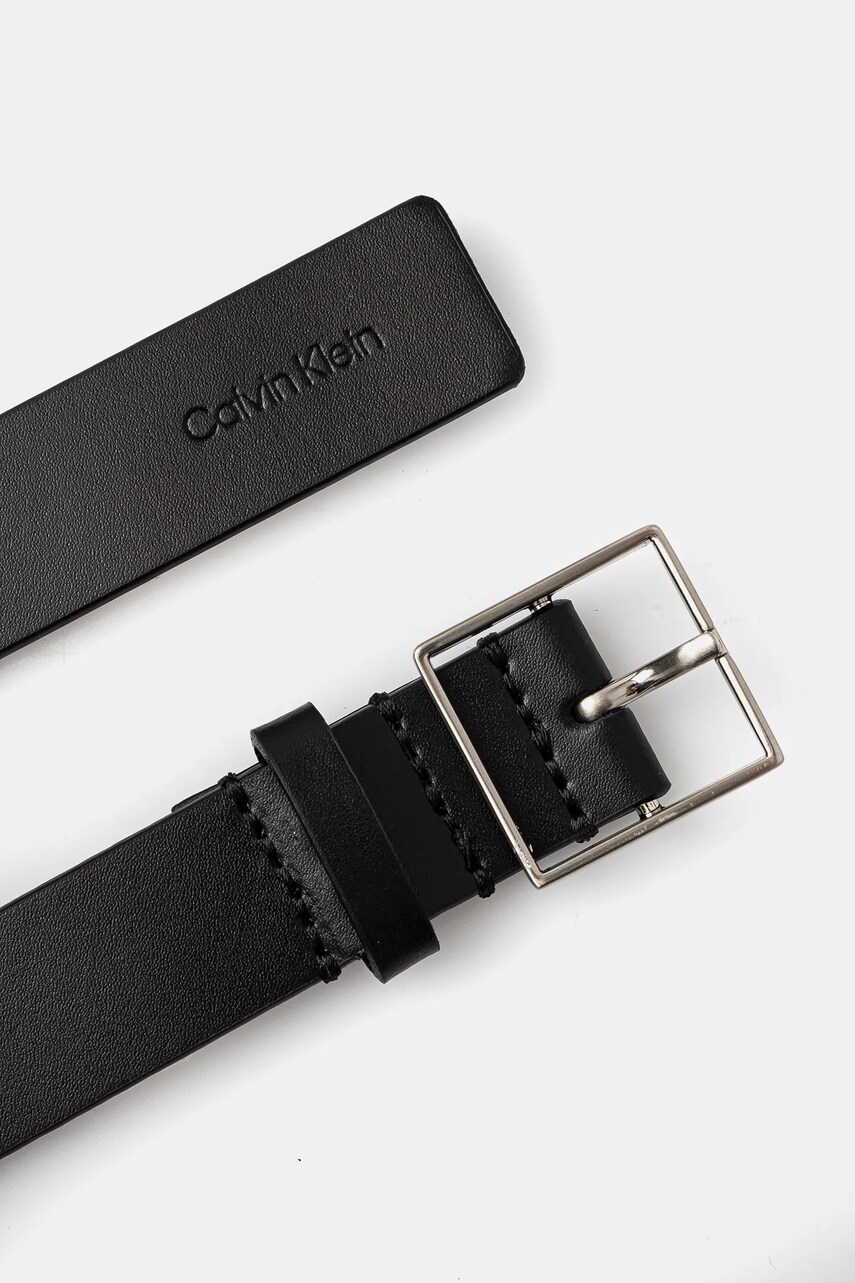 Шкіряний ремінь Calvin Klein жіночий колір чорний K60K612923