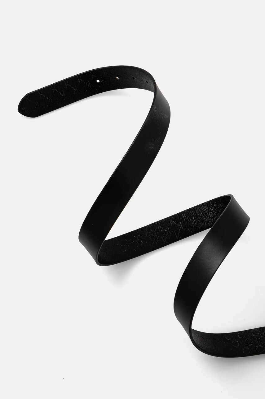 Двосторонній шкіряний ремінь Calvin Klein жіночий колір чорний K60K612934