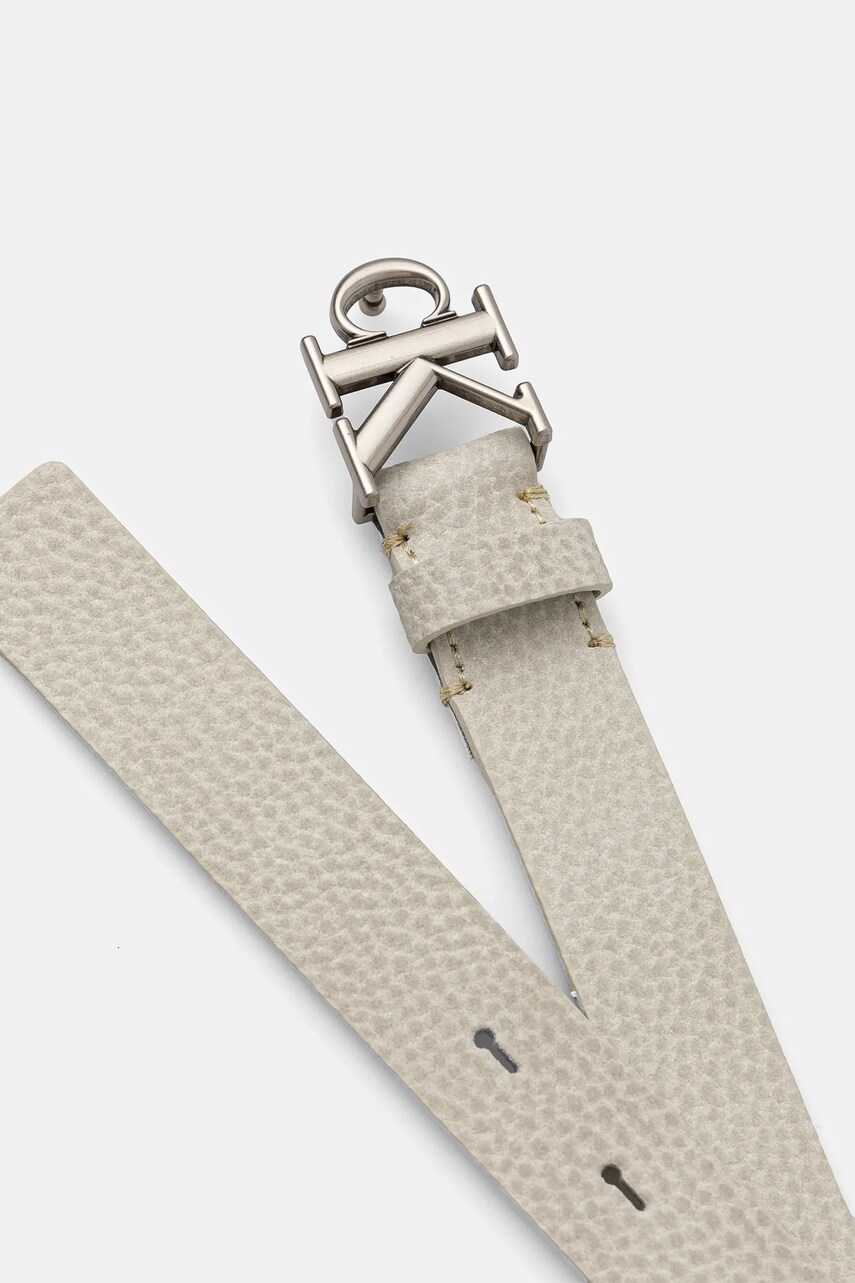 Шкіряний ремінь Calvin Klein Jeans жіночий колір бежевий LV04K7003G