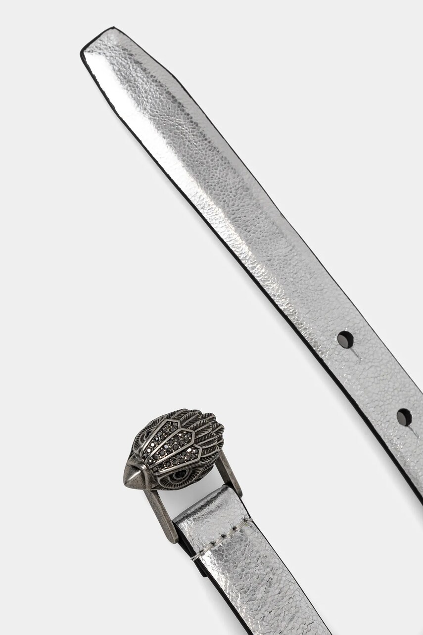 Шкіряний ремінь Kurt Geiger London 20 EAGLE BELT жіночий колір срібний 9693463109