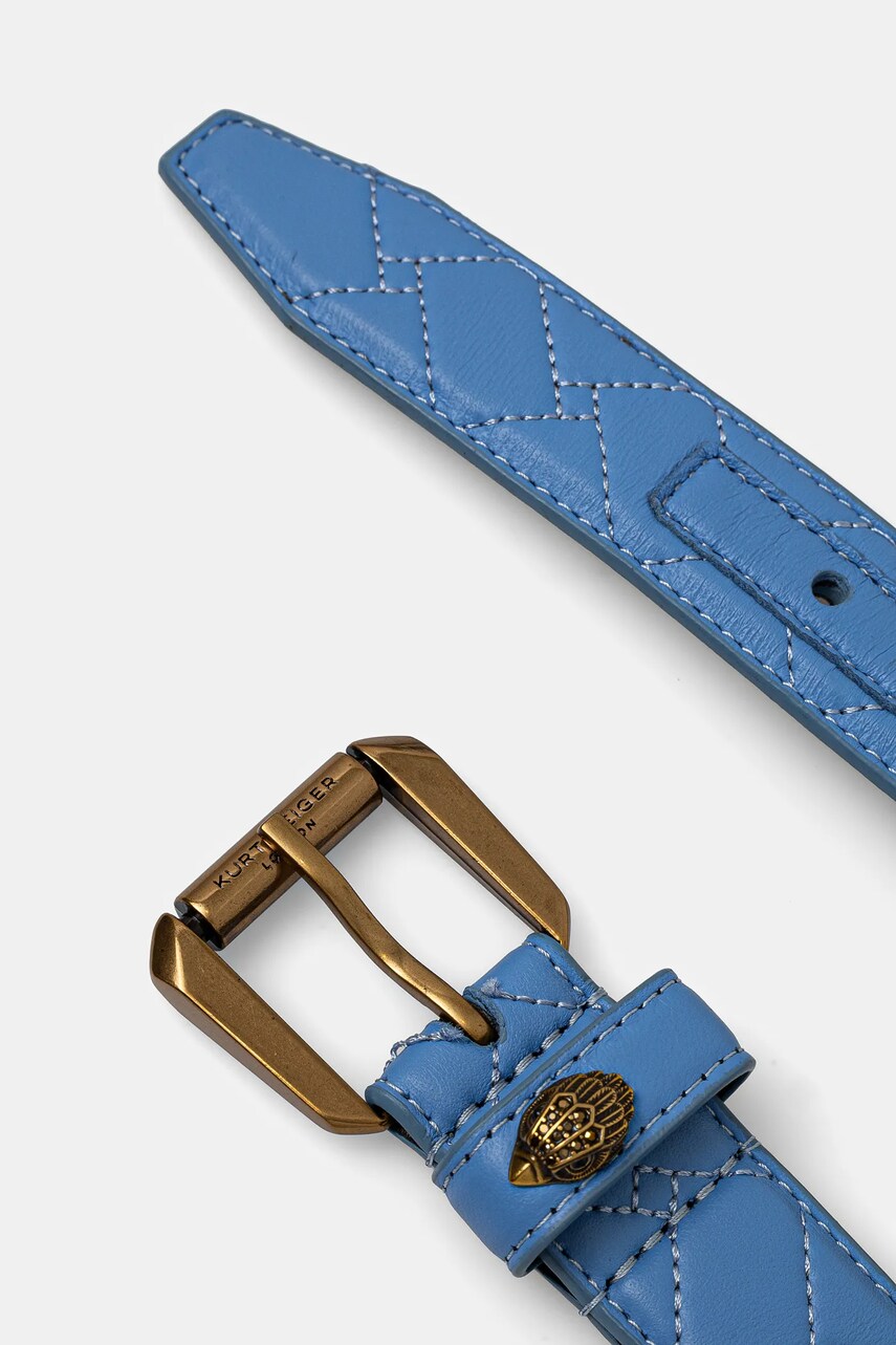 Шкіряний ремінь Kurt Geiger London 30 KENSINGTON BELT жіночий колір фіолетовий 760282109