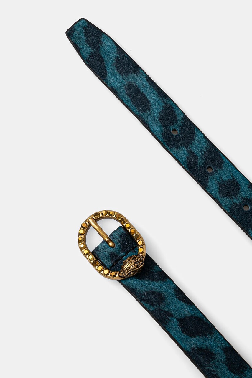Шкіряний ремінь Kurt Geiger London 18 MAFAIR BELT жіночий колір синій 3654085209