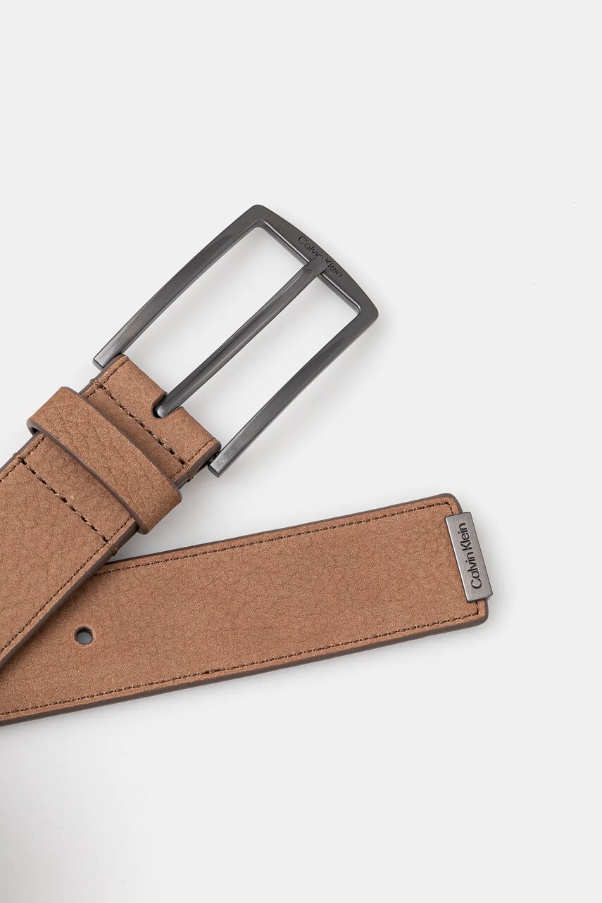 Шкіряний ремінь Calvin Klein чоловічий колір коричневий K50K512649