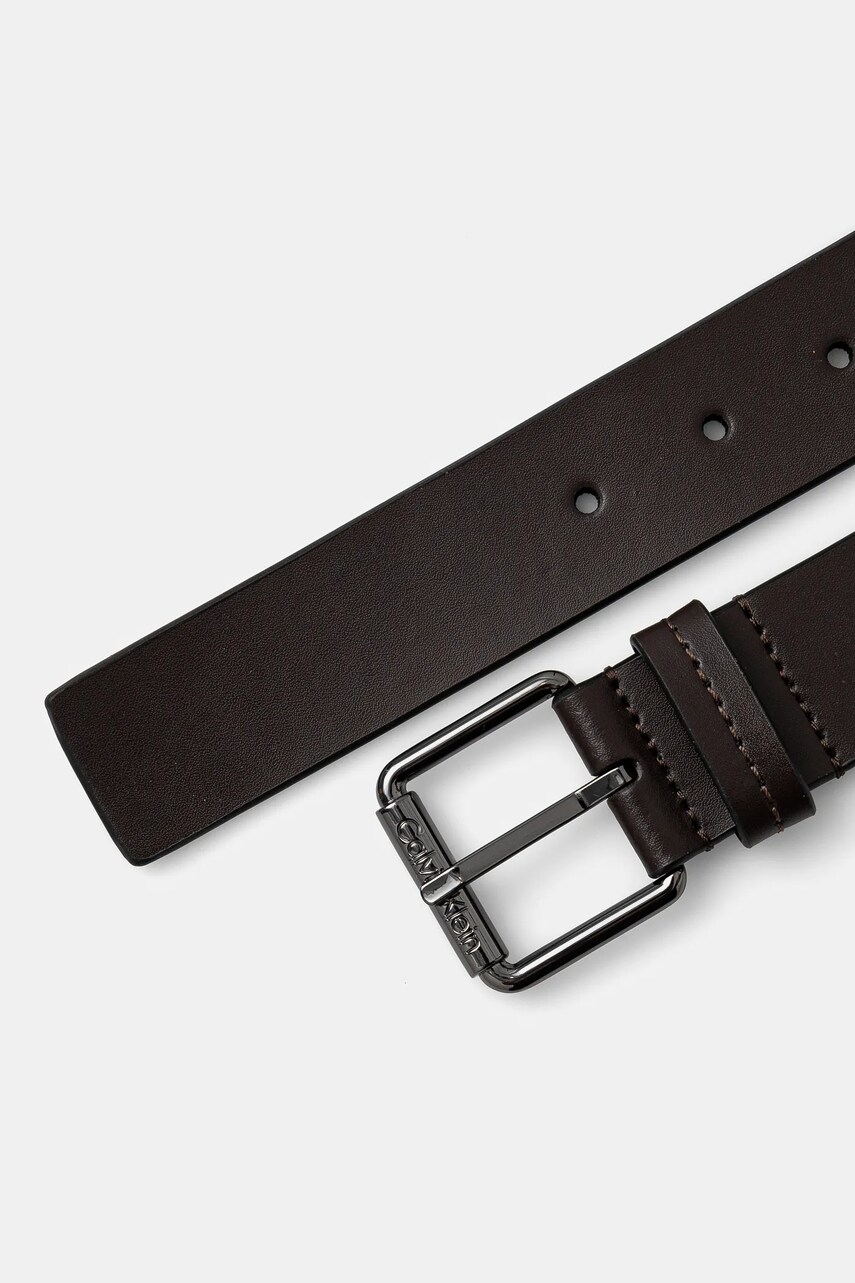 Шкіряний ремінь Calvin Klein чоловічий колір коричневий K50K512650
