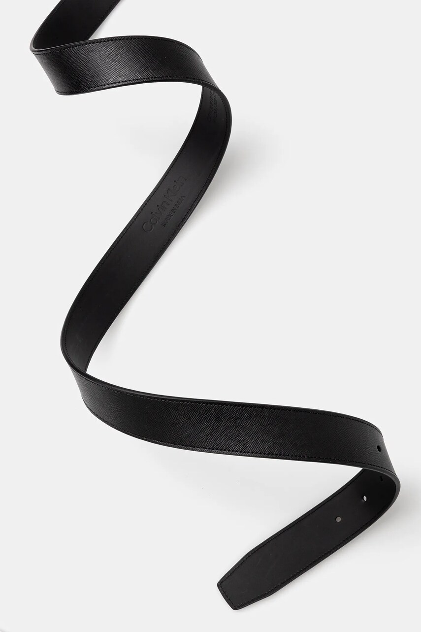 Двосторонній шкіряний ремінь Calvin Klein чоловічий колір чорний K50K512659