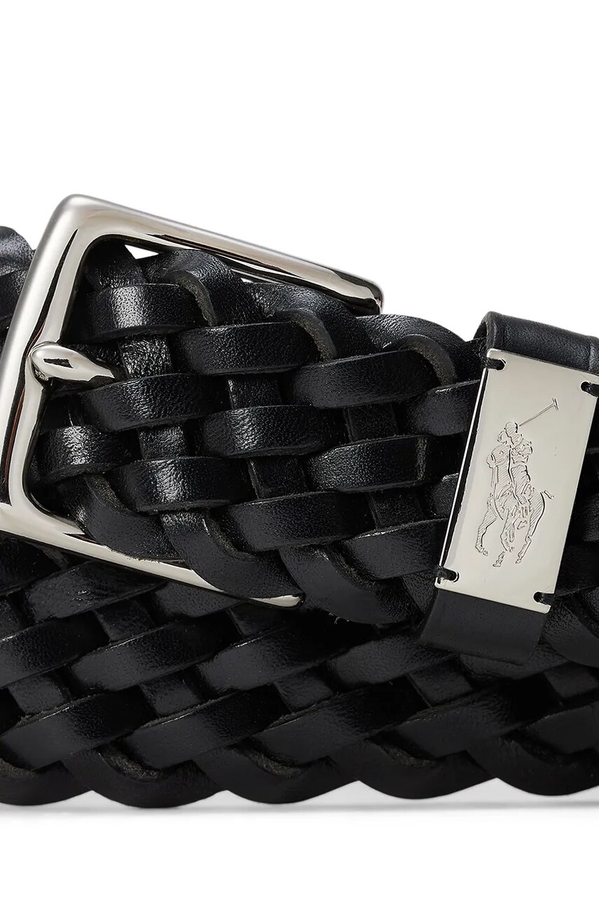 Шкіряний ремінь Polo Ralph Lauren чоловічий колір чорний 405931713