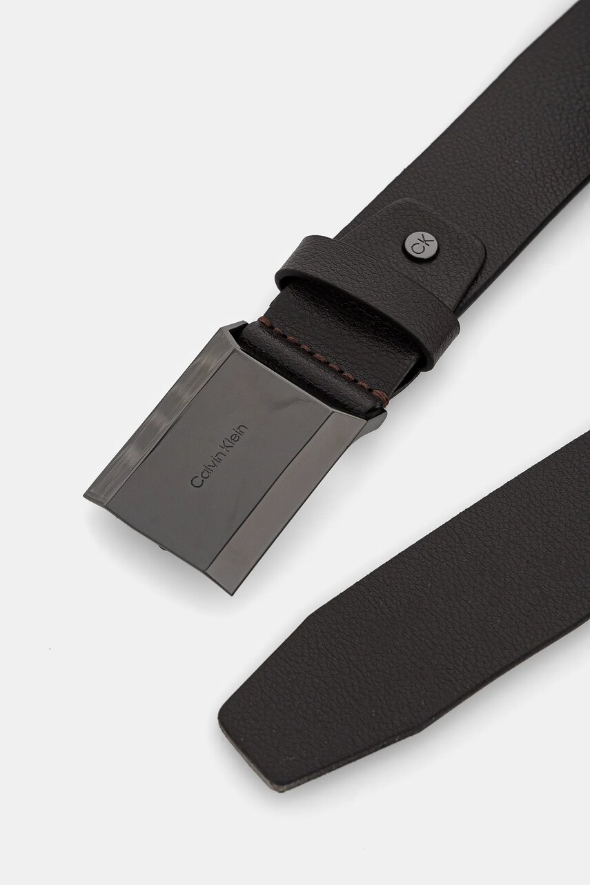 Шкіряний ремінь Calvin Klein чоловічий колір коричневий K50K512835