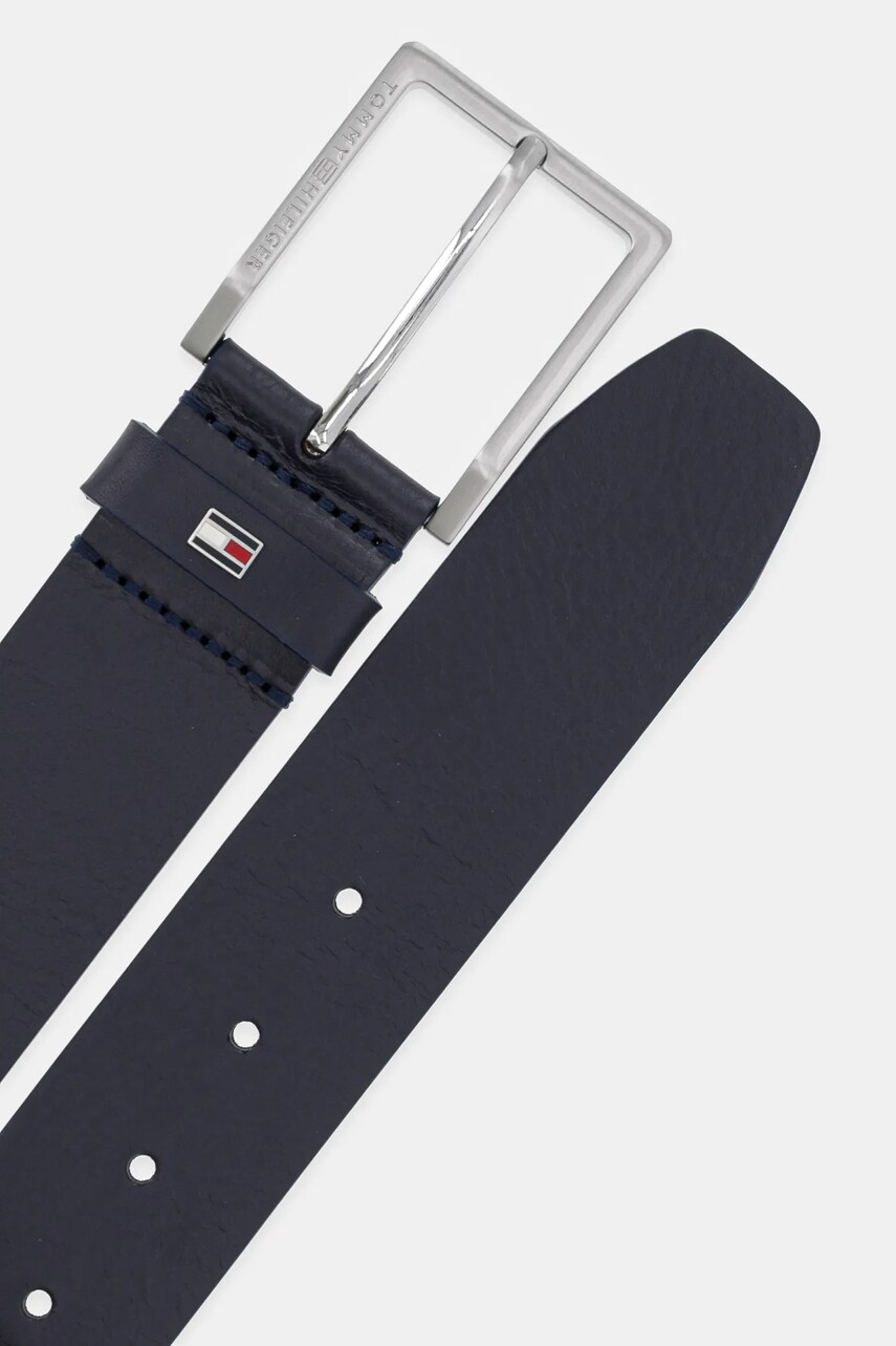 Шкіряний ремінь Tommy Hilfiger чоловічий колір синій AM0AM13175