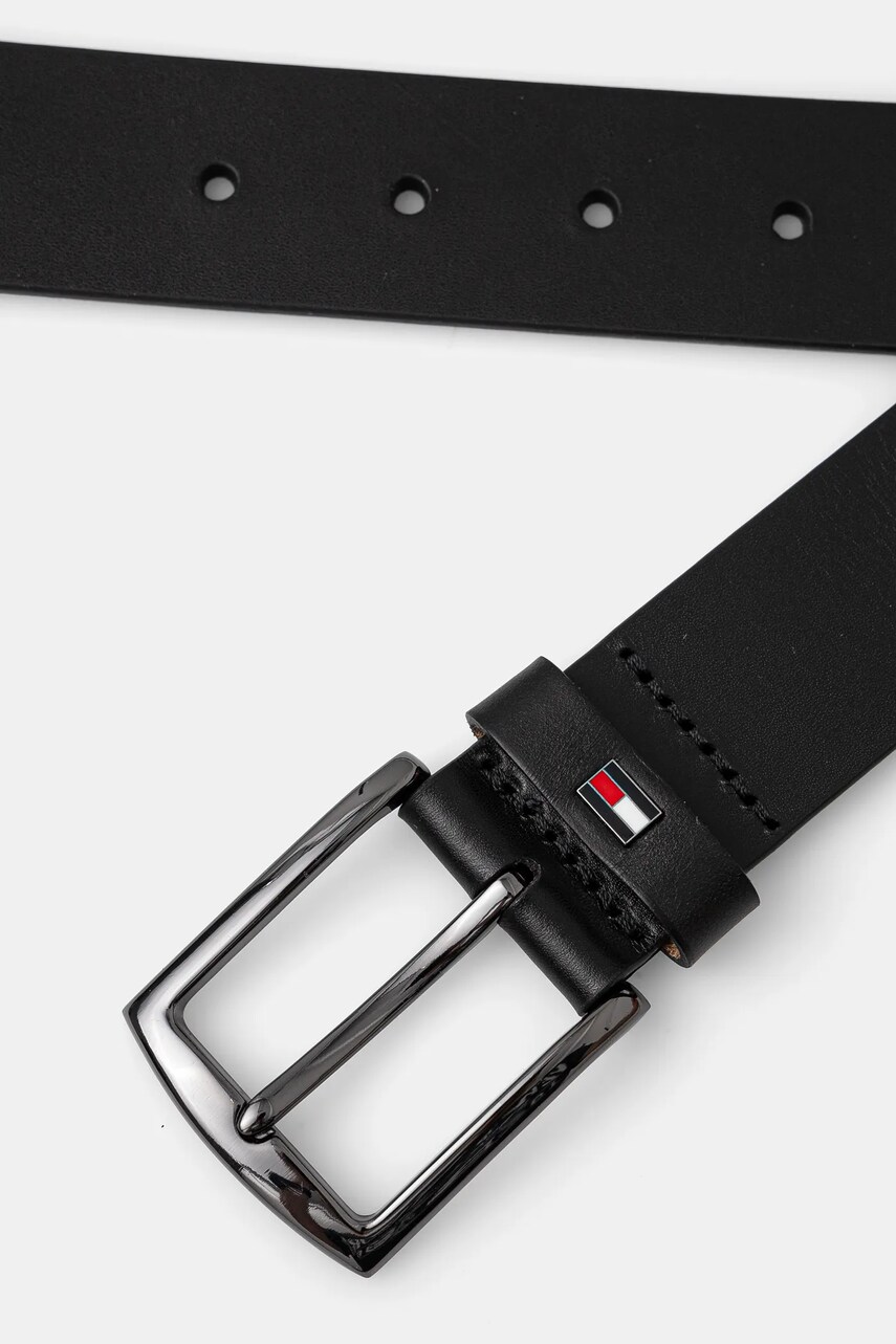 Шкіряний ремінь Tommy Hilfiger чоловічий колір чорний AM0AM13536