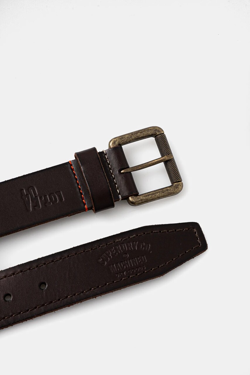 Шкіряний ремінь Superdry чоловічий колір коричневий M9210116A-02O