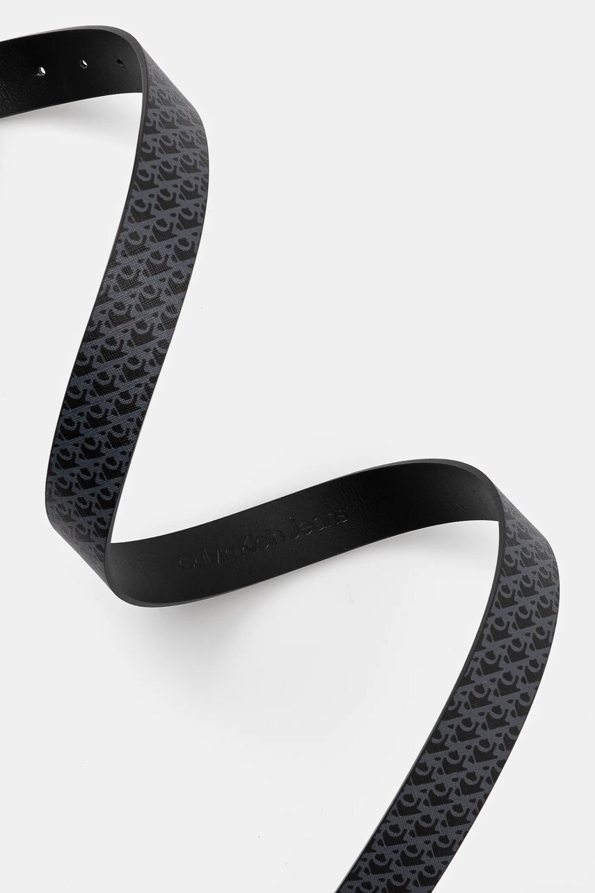 Шкіряний ремінь Calvin Klein Jeans чоловічий колір чорний LV04G7030G