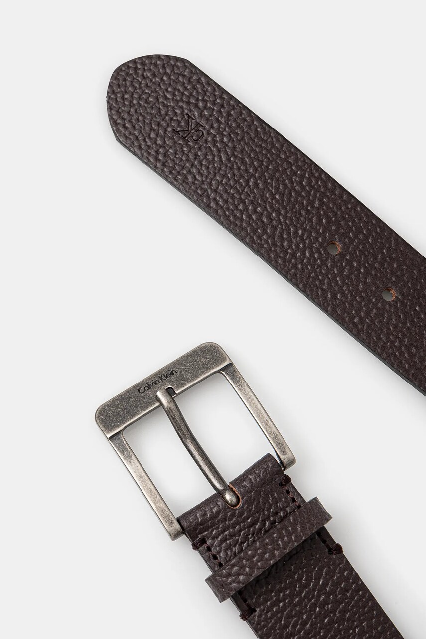 Шкіряний ремінь Calvin Klein Jeans чоловічий колір коричневий LV04G7015G