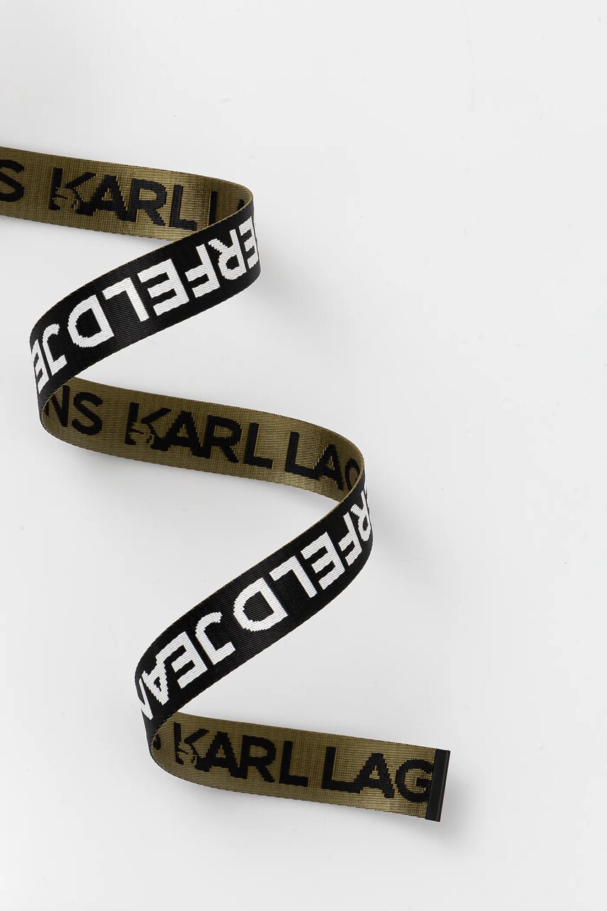 Двосторонній ремінь Karl Lagerfeld Jeans колір зелений A1M33131