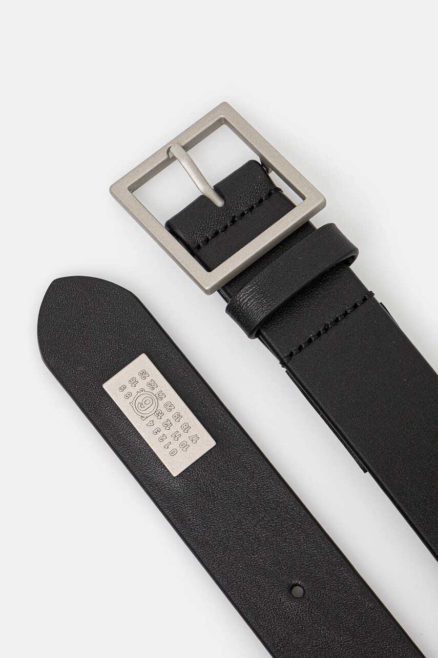 Шкіряний ремінь MM6 Maison Margiela колір чорний SA5TP0015.P7258