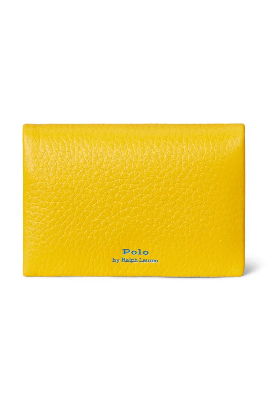 Шкіряний гаманець Polo Ralph Lauren жіночий колір жовтий 427949873