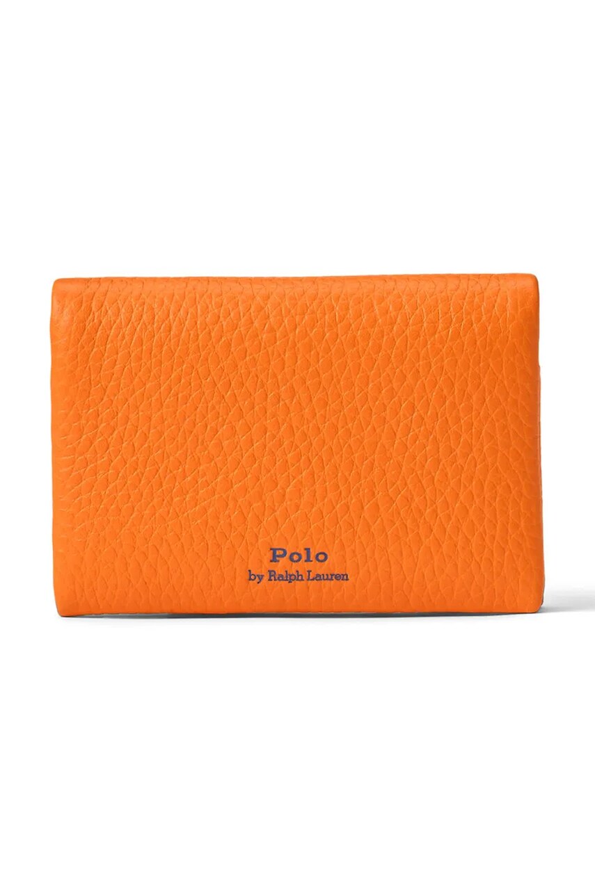 Шкіряний гаманець Polo Ralph Lauren жіночий колір помаранчевий 427949873