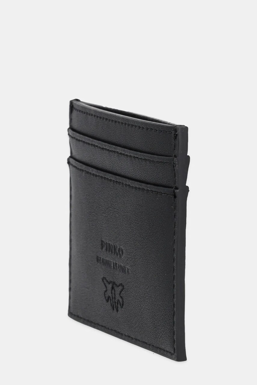 Шкіряний чохол на банківські карти Pinko колір чорний 103762 A0F1