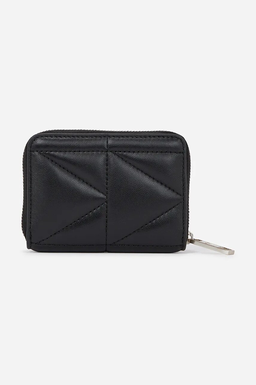 Шкіряний гаманець Karl Lagerfeld жіночий колір чорний A1W32064