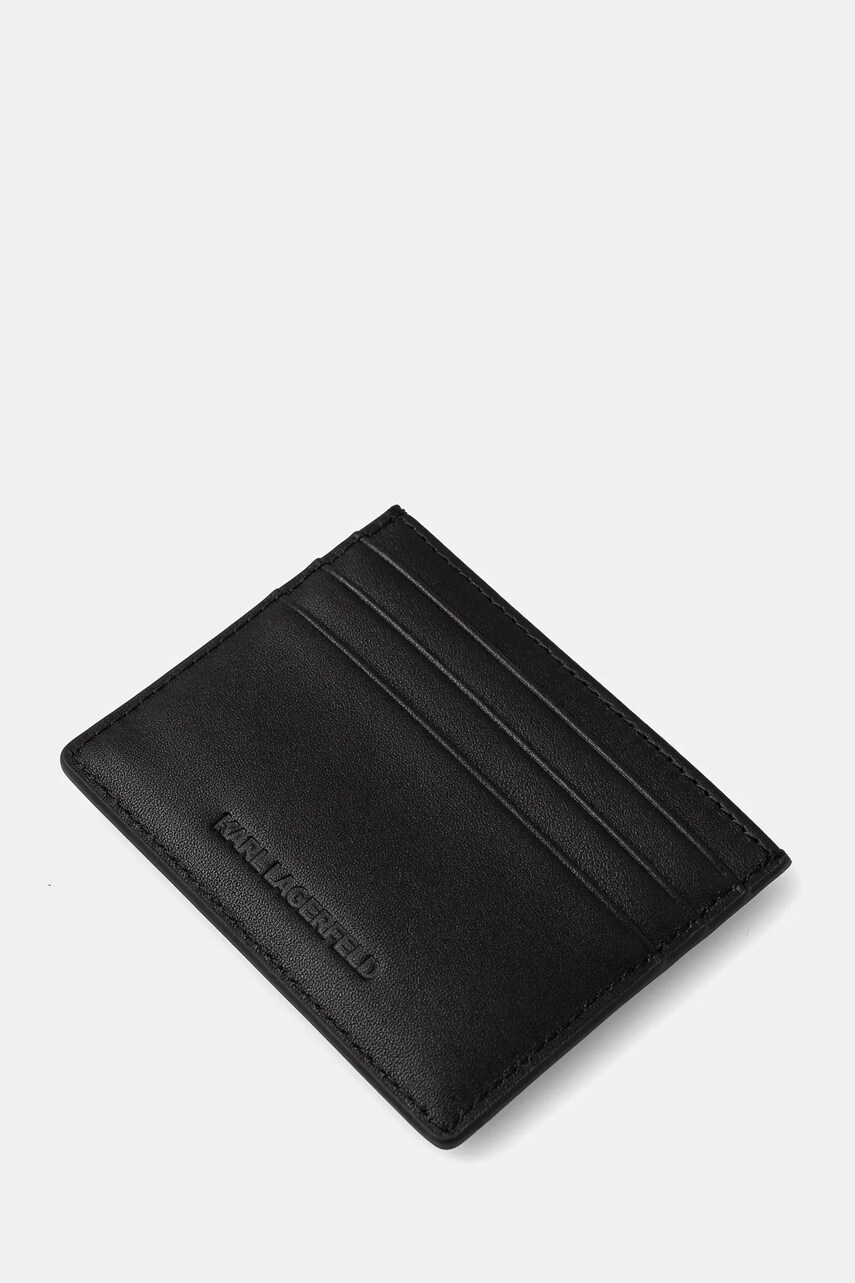 Шкіряний чохол на банківські карти Karl Lagerfeld колір чорний A1W32069