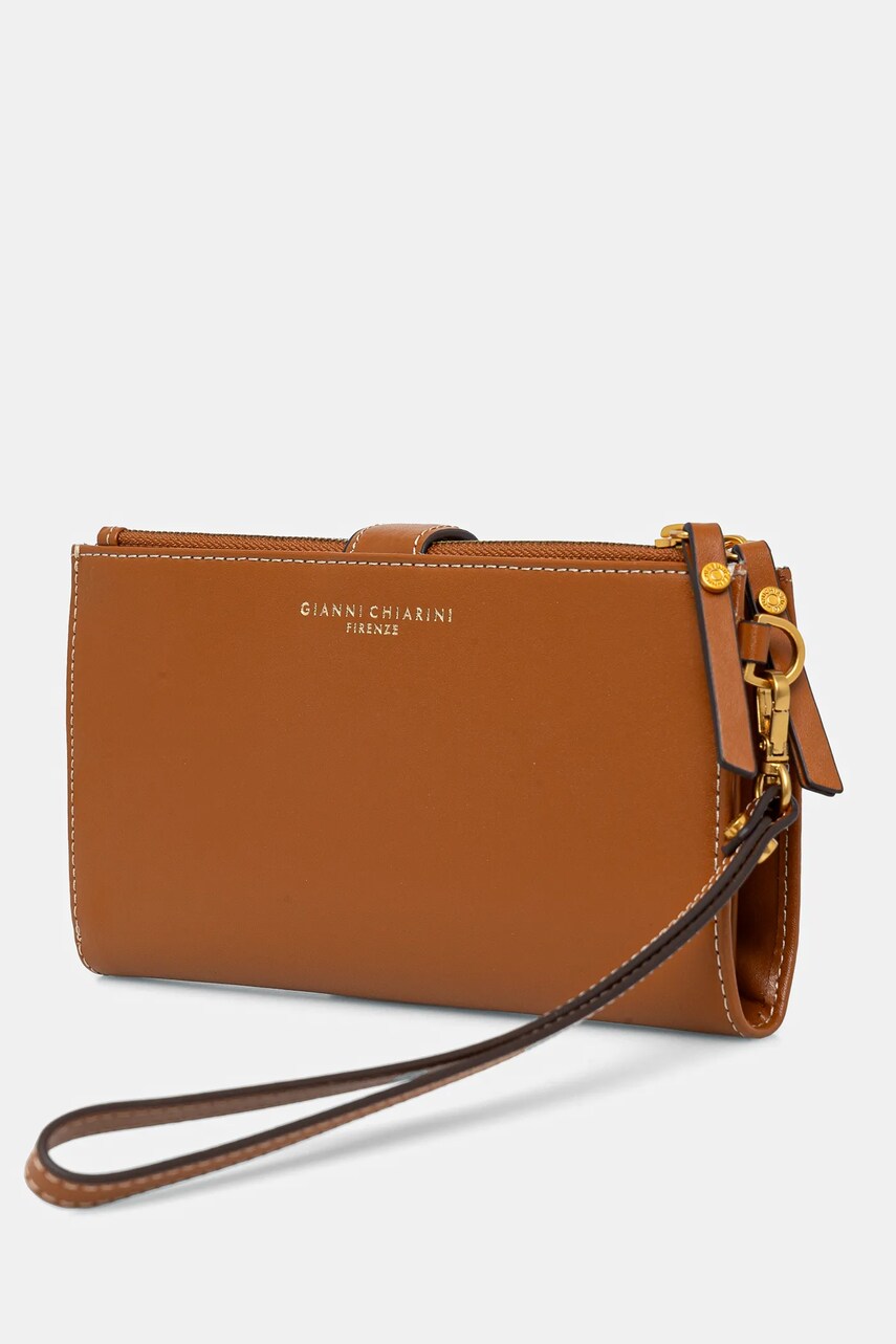 Шкіряний гаманець Gianni Chiarini 0 жіночий колір коричневий PF W-13754 PRCK-BIC