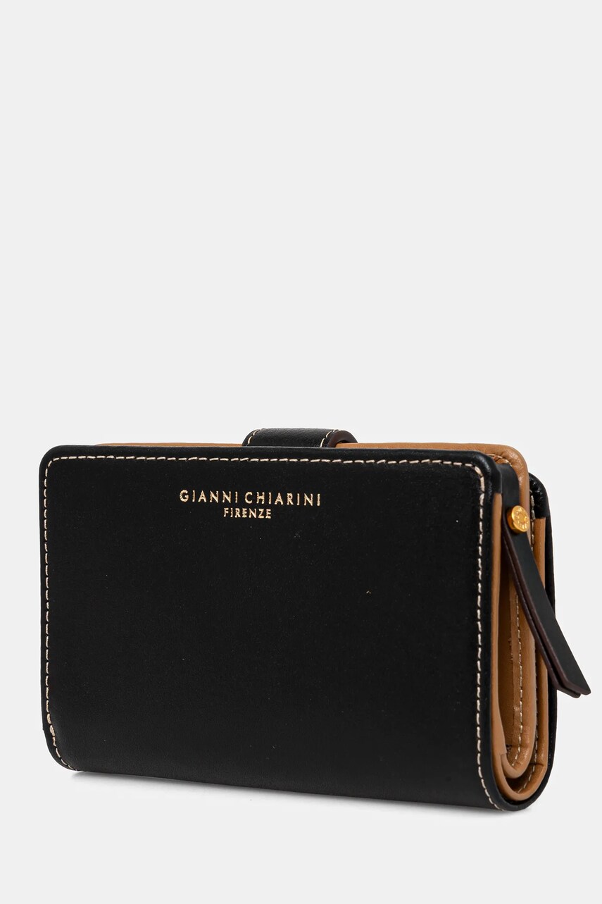 Шкіряний гаманець Gianni Chiarini 0 жіночий колір чорний PF W-13757 PRCK-BIC