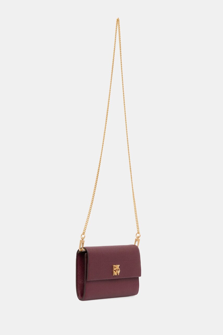 Шкіряний гаманець Dkny жіночий колір бордовий R445AI72