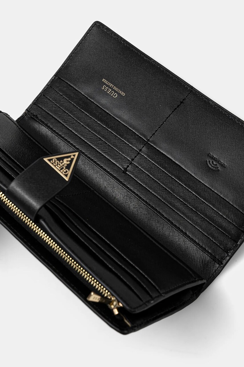 Шкіряний гаманець Guess MIRIAM жіночий колір чорний RW1771 P5201