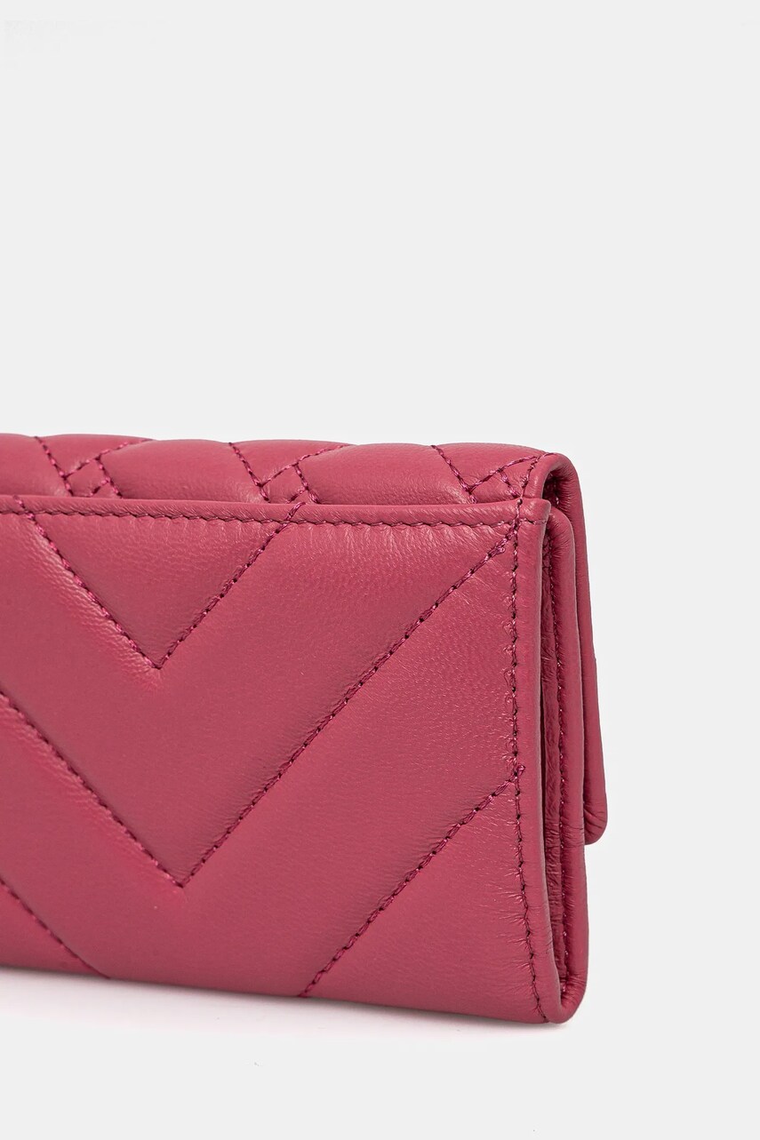 Шкіряний гаманець Kurt Geiger London жіночий колір рожевий 458898109
