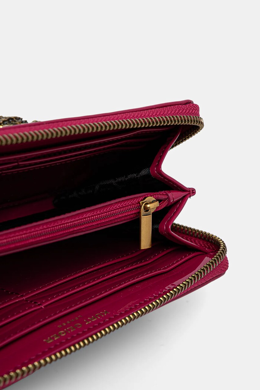 Шкіряний гаманець Kurt Geiger London CHELSEA жіночий колір рожевий 3599052309
