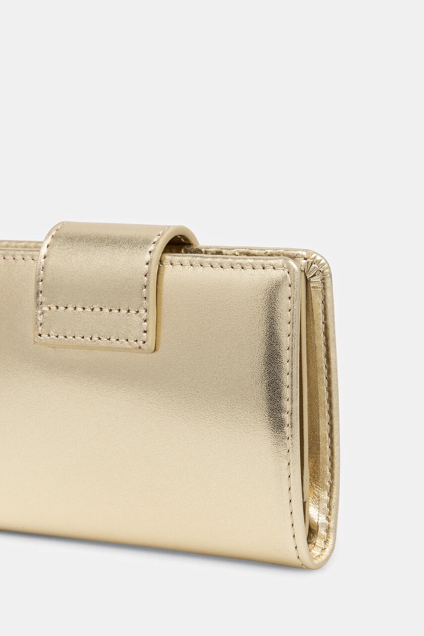 Шкіряний гаманець Kurt Geiger London CHELSEA жіночий колір золотий 3596414109
