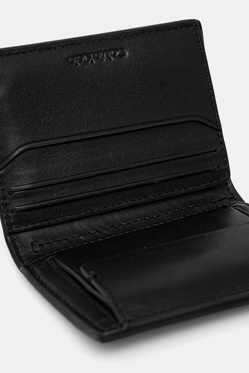 Шкіряний гаманець Calvin Klein чоловічий колір чорний K50K512694