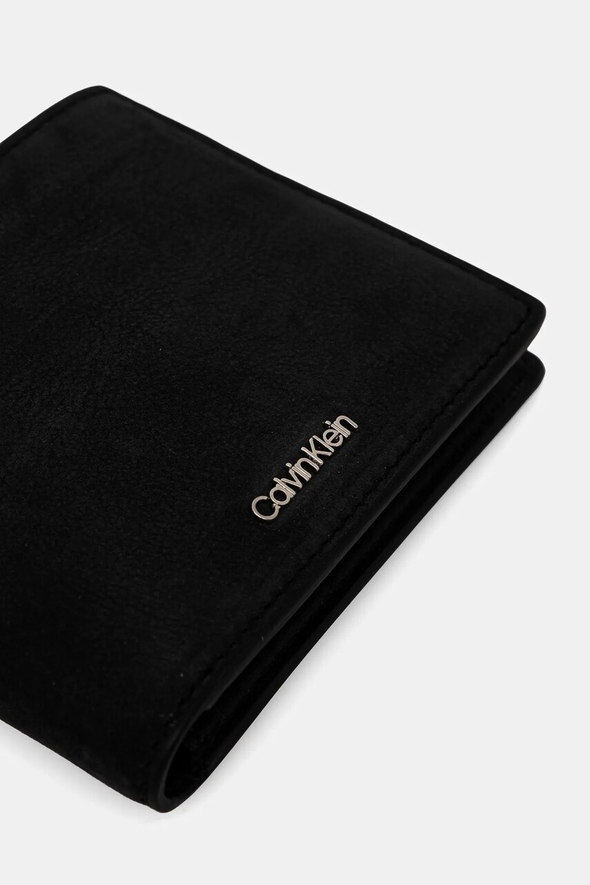 Шкіряний гаманець Calvin Klein чоловічий колір чорний K50K512793